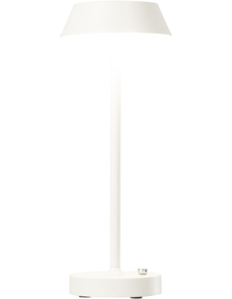 Lampe à poser sans fil moderne chic Hauteur 31 cm en Métal Blanc Noé - 2