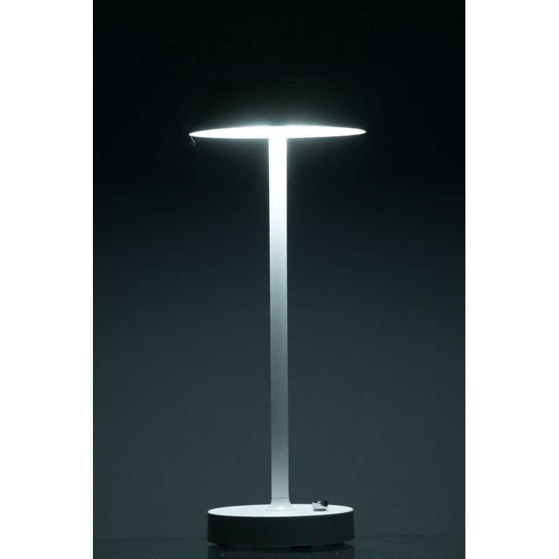 Lampe à poser sans fil moderne chic Hauteur 31 cm en Métal Blanc Noé - 3