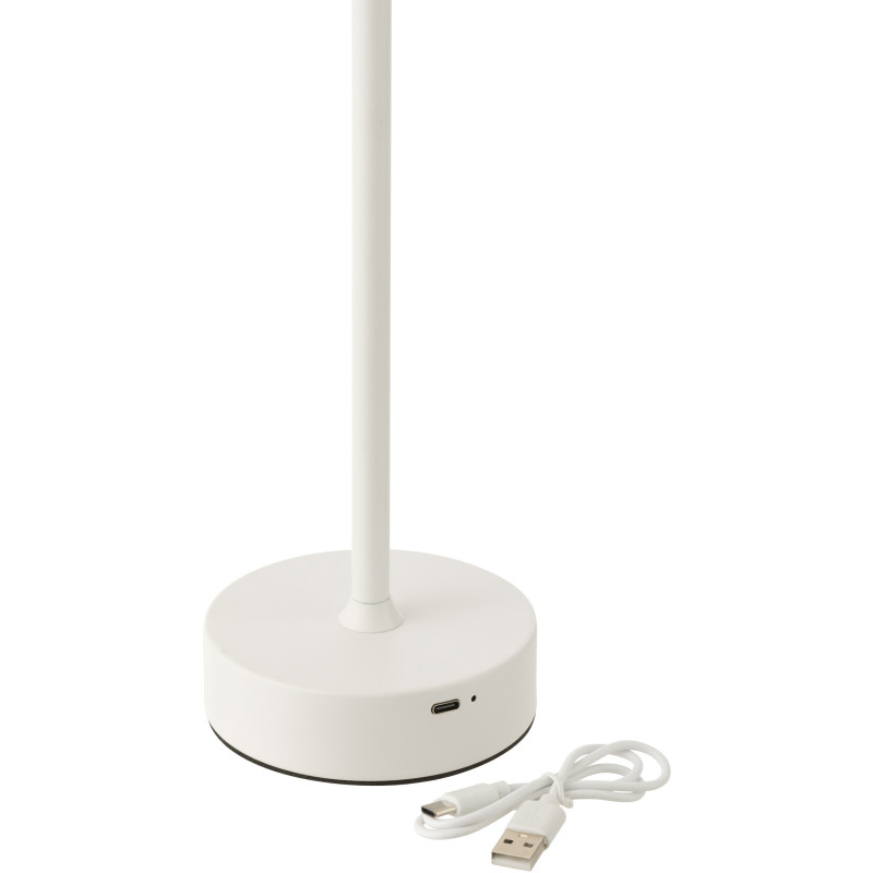 Lampe à poser sans fil moderne design Hauteur 37 cm en Métal Blanc Goa - 6