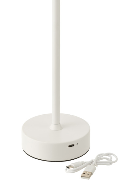 Lampe à poser sans fil moderne design Hauteur 37 cm en Métal Blanc Goa - 6