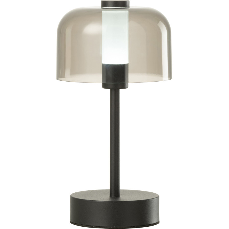 Lampe à poser moderne Tactile sans fil Hauteur 24 cm en Métal Noir Transparent Woa - 3