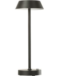 Lampe à poser sans fil moderne chic Hauteur 31 cm en Métal Noir Noé - 1