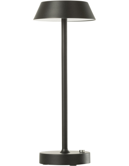 Lampe à poser sans fil moderne chic Hauteur 31 cm en Métal Noir Noé - 1