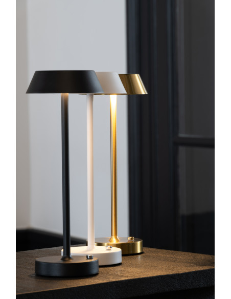 Lampe à poser sans fil moderne chic Hauteur 31 cm en Métal Noir Noé - 2