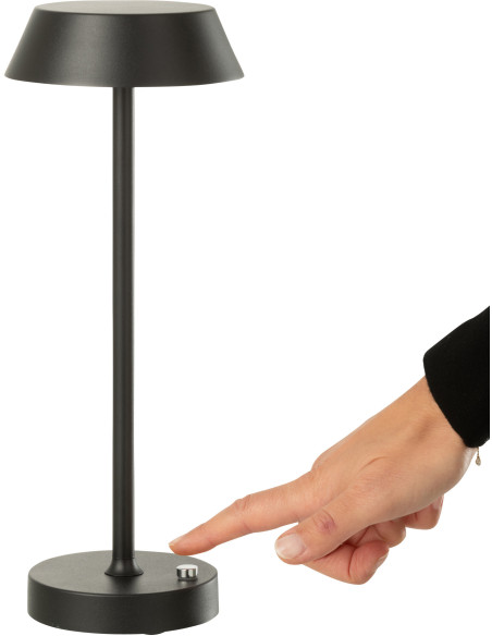 Lampe à poser sans fil moderne chic Hauteur 31 cm en Métal Noir Noé - 5