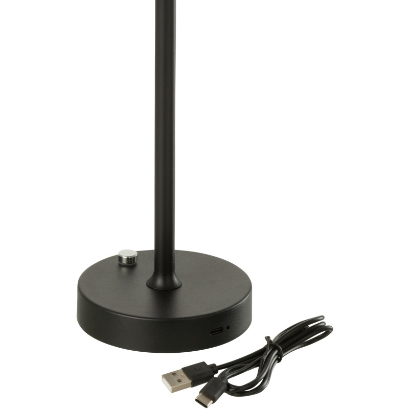 Lampe à poser sans fil moderne chic Hauteur 31 cm en Métal Noir Noé - 6