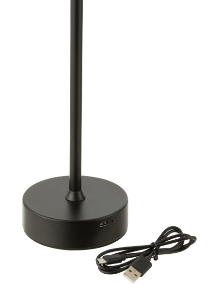 Lampe à poser sans fil moderne design Hauteur 37 cm en Métal Noir Goa - 7