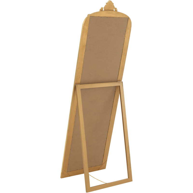 Grand Miroir sur pied modern chic Rectangulaire 56x180 en Bois Doré Emi - 4