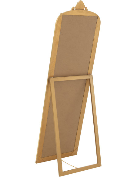 Grand Miroir sur pied modern chic Rectangulaire 56x180 en Bois Doré Emi - 4