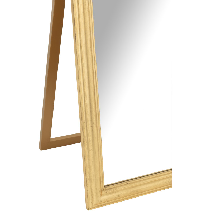 Grand Miroir sur pied modern chic Rectangulaire 56x180 en Bois Doré Emi - 5
