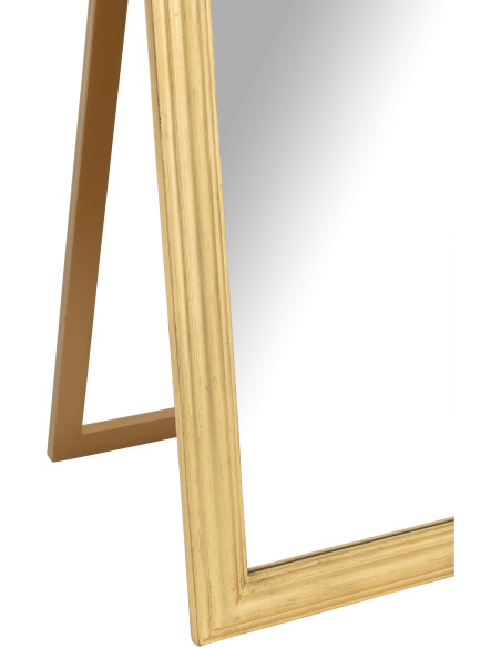 Grand Miroir sur pied modern chic Rectangulaire 56x180 en Bois Doré Emi - 5