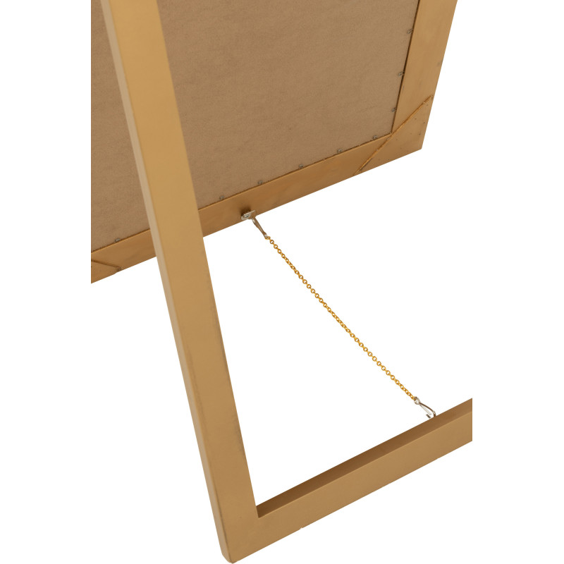Grand Miroir sur pied modern chic Rectangulaire 56x180 en Bois Doré Emi - 7