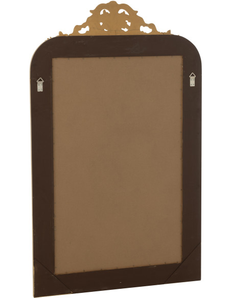 Grand Miroir mural moderne chic Rectangulaire 87x144 en Bois Doré Ema - 2