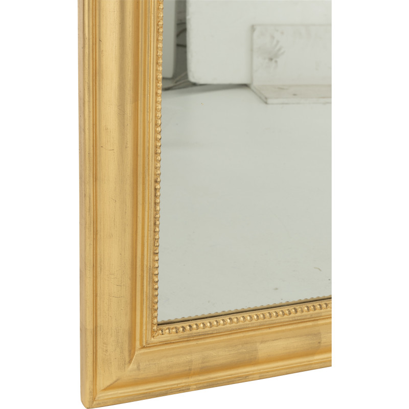 Grand Miroir mural moderne chic Rectangulaire 87x144 en Bois Doré Ema - 3