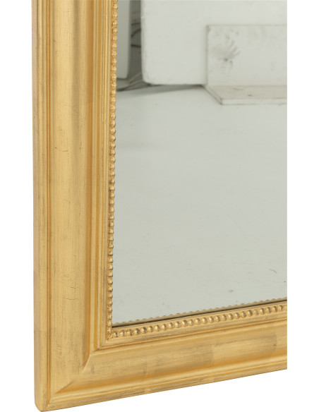 Grand Miroir mural moderne chic Rectangulaire 87x144 en Bois Doré Ema - 3