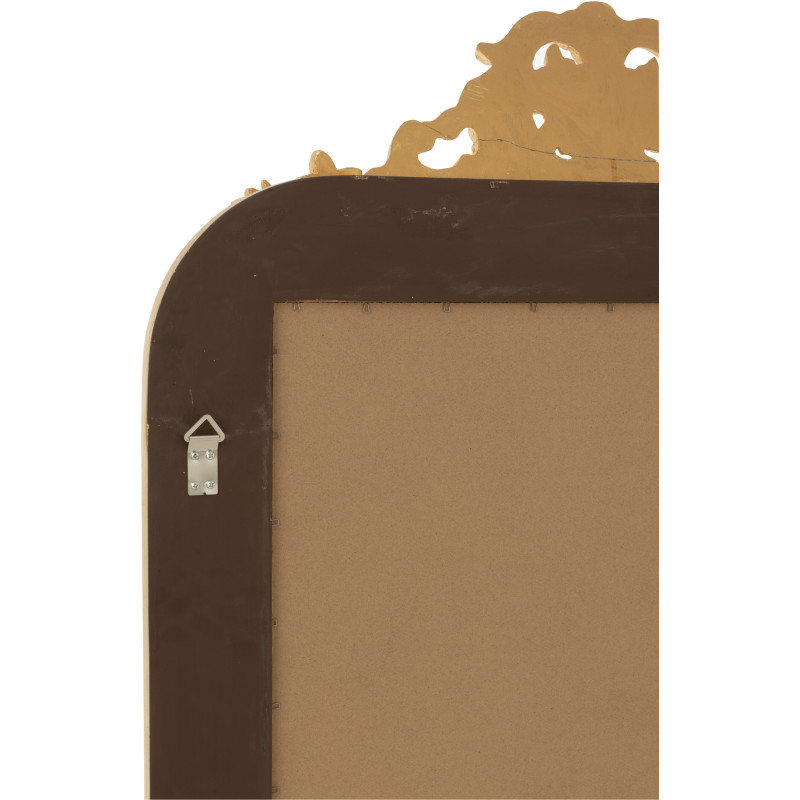Grand Miroir mural moderne chic Rectangulaire 87x144 en Bois Doré Ema - 5