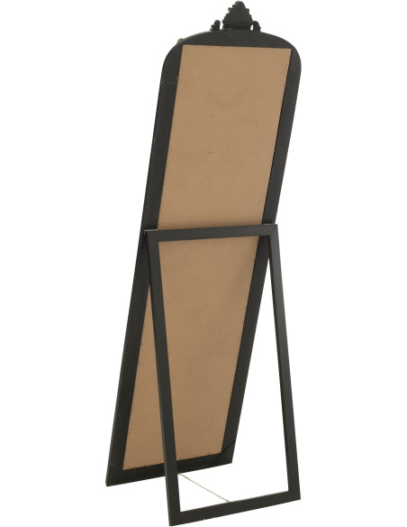 Grand Miroir sur pied modern chic Rectangulaire 56x180 en Bois Noir Emi - 3