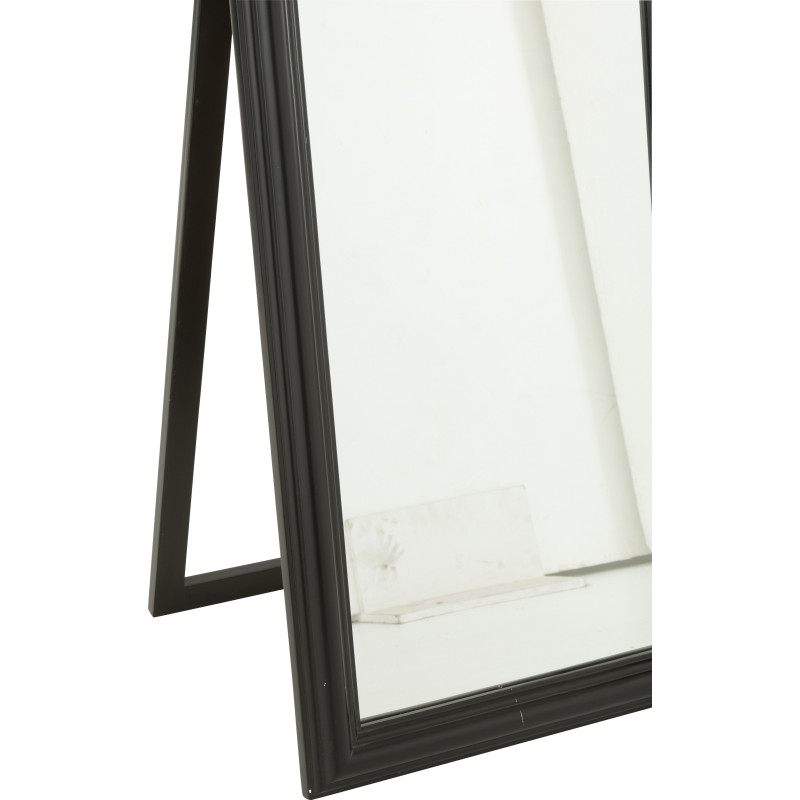 Grand Miroir sur pied modern chic Rectangulaire 56x180 en Bois Noir Emi - 4