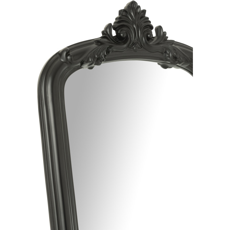 Grand Miroir sur pied modern chic Rectangulaire 56x180 en Bois Noir Emi - 5
