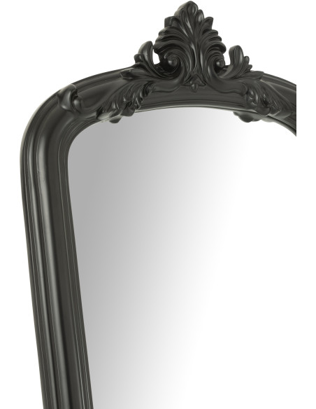 Grand Miroir sur pied modern chic Rectangulaire 56x180 en Bois Noir Emi - 5