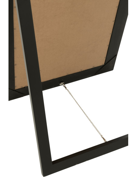 Grand Miroir sur pied modern chic Rectangulaire 56x180 en Bois Noir Emi - 6