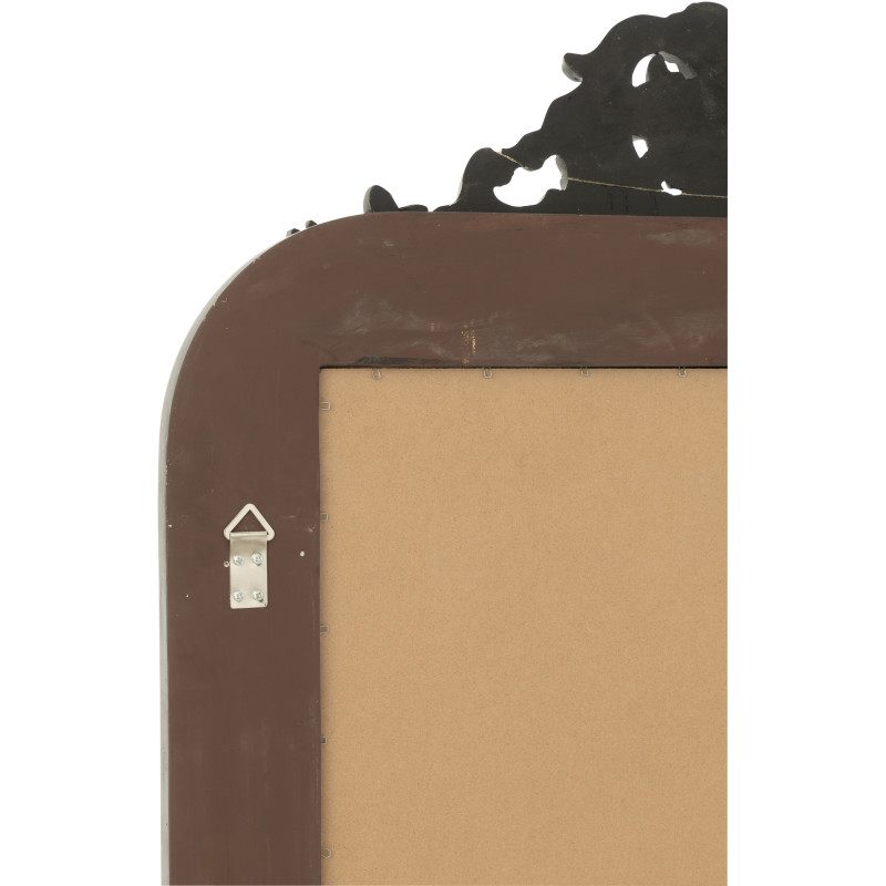 Grand Miroir mural moderne chic Rectangulaire 87x144 en Bois Noir Ema - 5