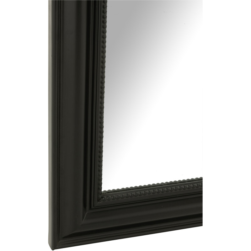 Grand Miroir mural moderne chic Rectangulaire 87x144 en Bois Noir Ema - 6