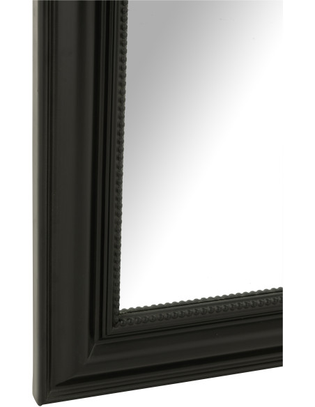 Grand Miroir mural moderne chic Rectangulaire 87x144 en Bois Noir Ema - 6