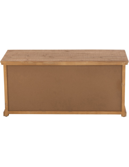 Meuble télé industriel chic 1 porte 2 tiroirs en Bois MDF Naturel Verre Transparent Métal Noir Sinastra - 4