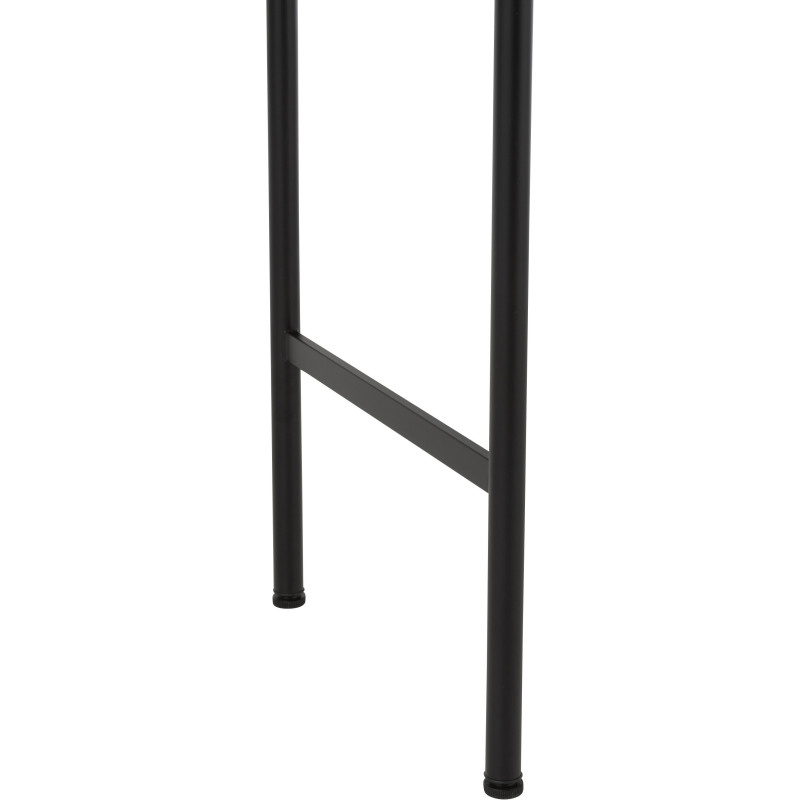 Console moderne Rectangulaire en Bois d'hévéa Naturel Métal Noir Neo - 4