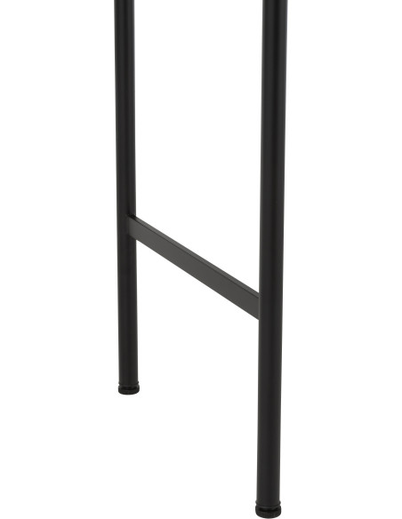 Console moderne Rectangulaire en Bois d'hévéa Naturel Métal Noir Neo - 4