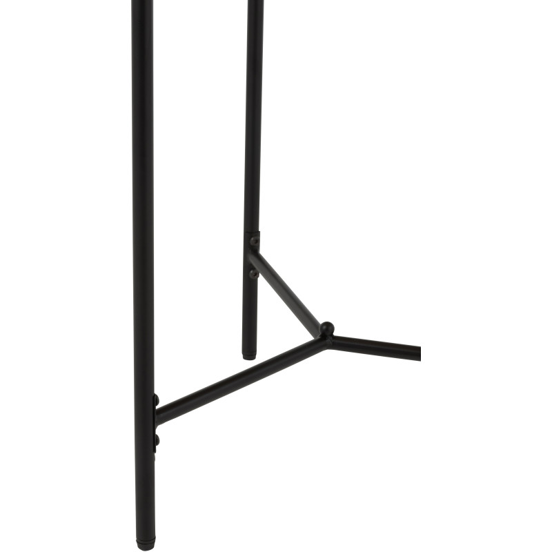 Table basse moderne Organique 50 cm en Bois Marron Verre Ambré Métal Noir Zir - 5