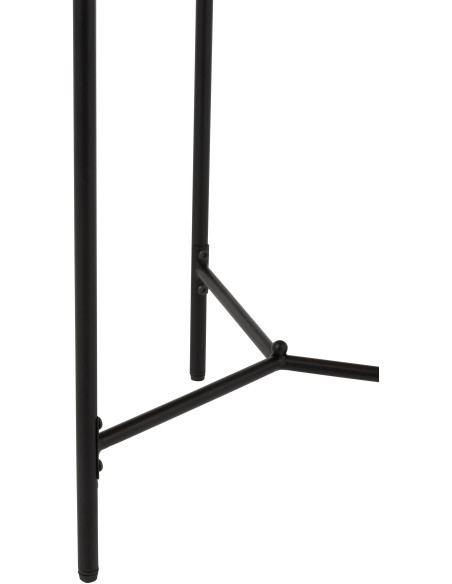 Table basse moderne Organique 50 cm en Bois Marron Verre Ambré Métal Noir Zir - 5