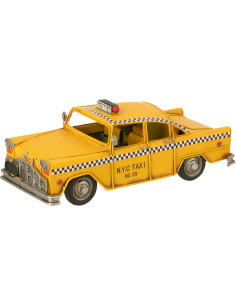 Taxi New York miniature rétro vintage 28 cm en Métal Jaune Trendy - 1
