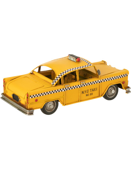 Taxi New York miniature rétro vintage 28 cm en Métal Jaune Trendy - 2