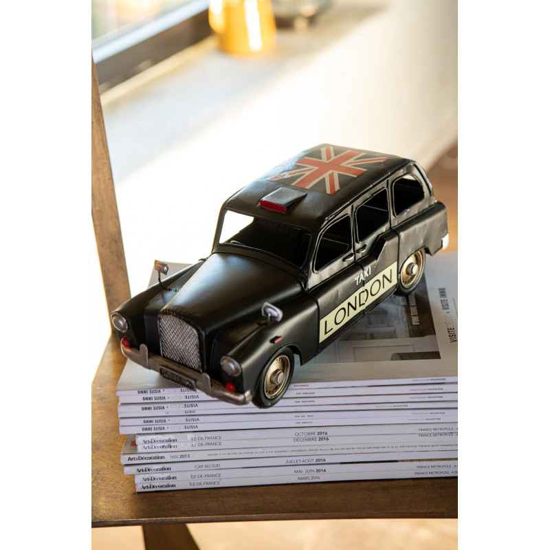 Taxi Londre miniature rétro vintage 32 cm en Métal Noir Trendy - 2