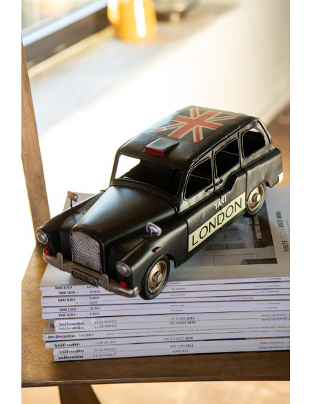 Taxi Londre miniature rétro vintage 32 cm en Métal Noir Trendy - 2
