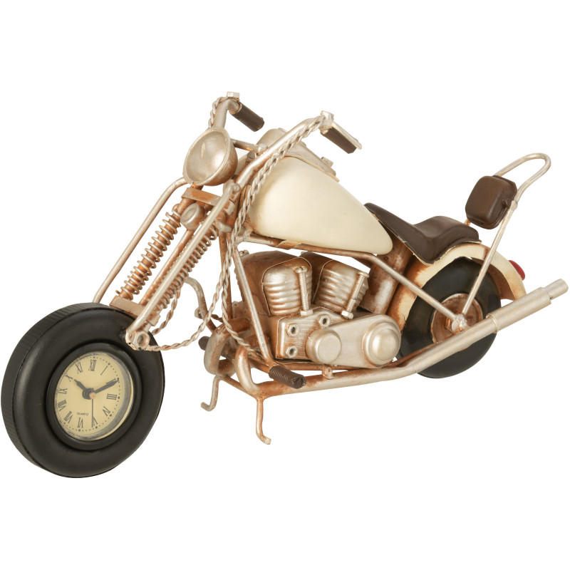 Moto miniature rétro vintage 28 cm en Métal Blanc cassé Trendy - 1