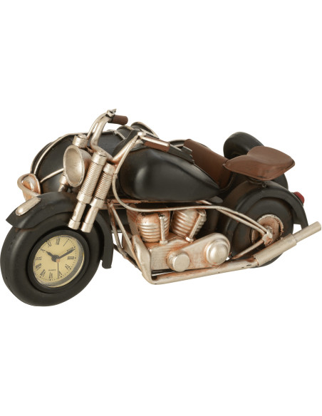 Moto side car miniature rétro vintage 26 cm en Métal Noir Trendy - 1