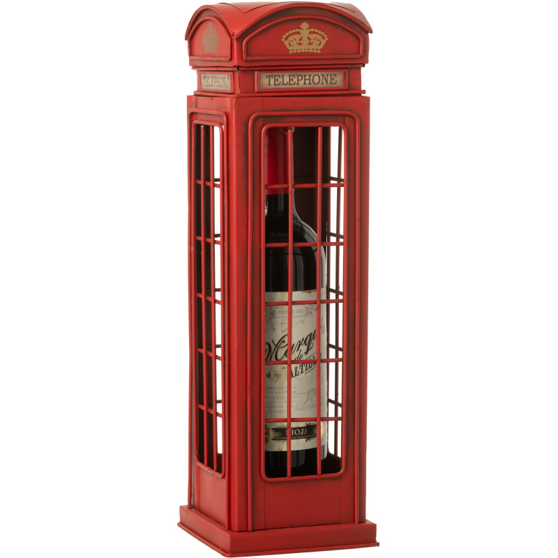 Cabine téléphonique anglaise miniature rétro vintage Hauteur 38 cm en Métal Rouge Trendy - 3