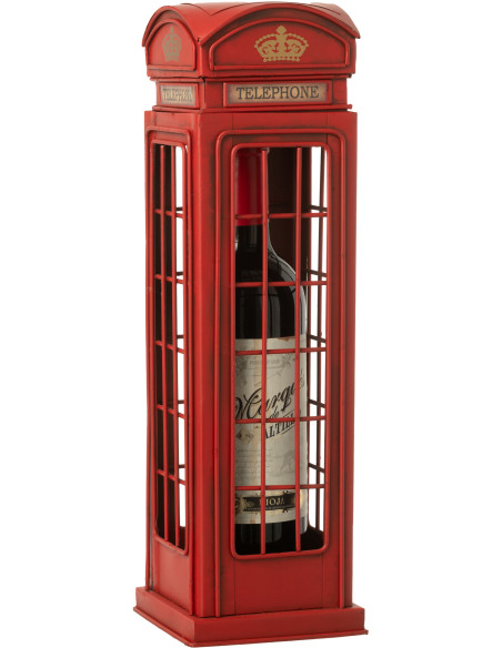 Cabine téléphonique anglaise miniature rétro vintage Hauteur 38 cm en Métal Rouge Trendy - 3