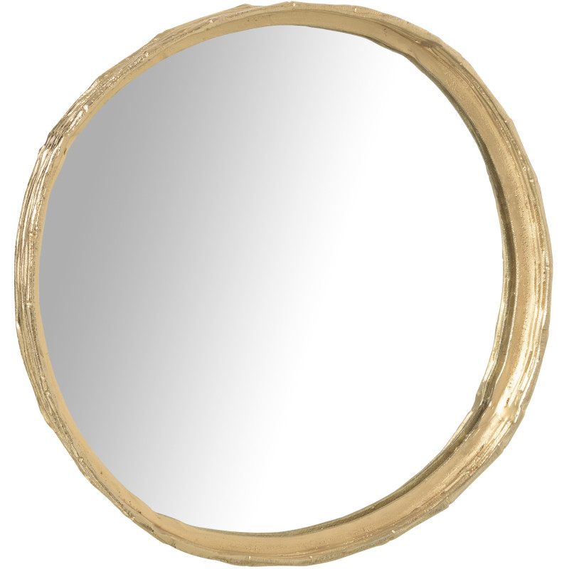 Grand Plateau déco Rond Diamètre 47 cm en Métal Doré Miroir Dorisso - 2