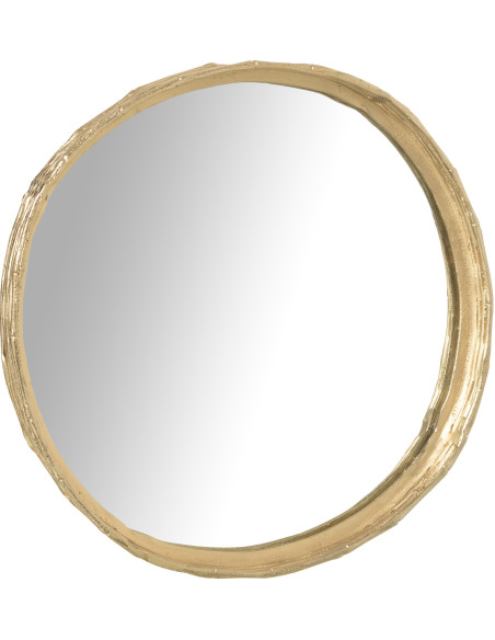 Grand Plateau déco Rond Diamètre 47 cm en Métal Doré Miroir Dorisso - 2