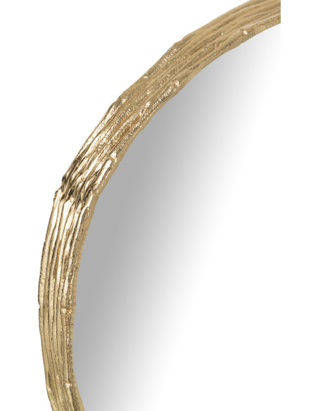 Grand Plateau déco Rond Diamètre 47 cm en Métal Doré Miroir Dorisso - 3