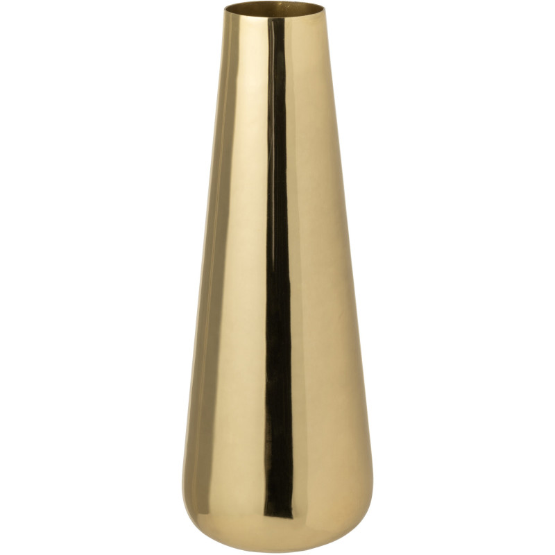 Vase moderne chic Conique Hauteur 40 cm en Métal Doré Aurum - 1