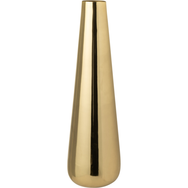 Grand Vase moderne chic Conique Hauteur 60 cm en Métal Doré Aurum - 1