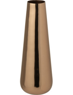 Vase moderne chic Conique Hauteur 40 cm en Métal Rose doré Aurum - 1