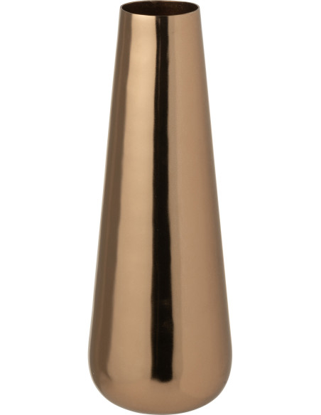 Vase moderne chic Conique Hauteur 40 cm en Métal Rose doré Aurum - 1