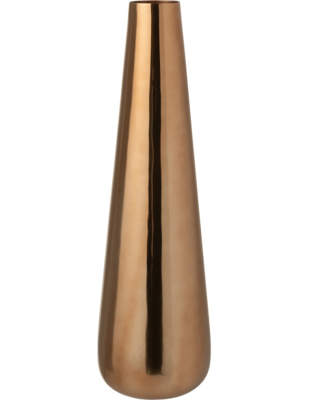 Grand Vase moderne chic Conique Hauteur 60 cm en Métal Rose doré Aurum - 1