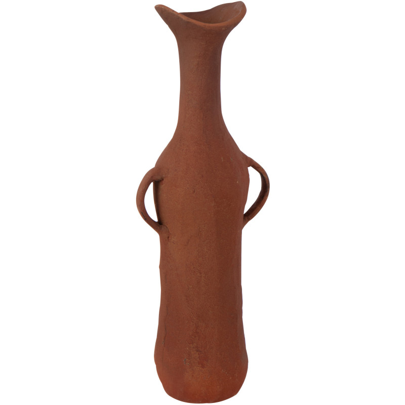 Vase antique avec anses Amphore Hauteur 40 cm en Métal Terracotta Terraya - 1